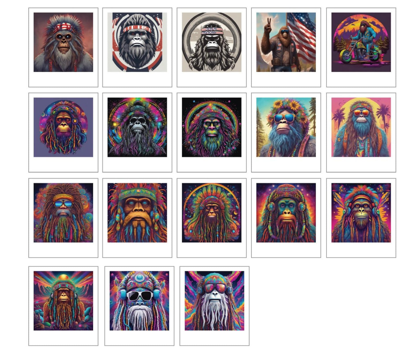 Organic-Mushroom-Set of 8 (Org-Mush-Set 8)