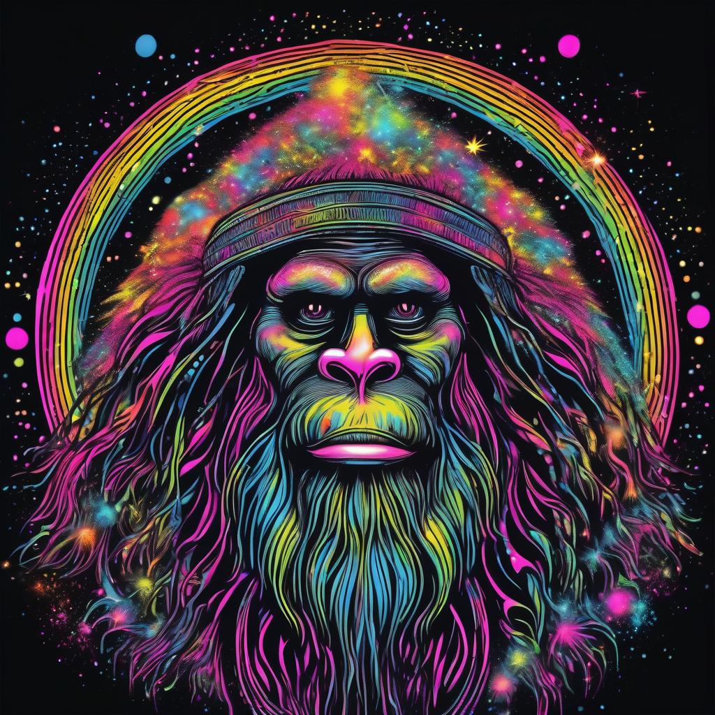 Psychedelic Sasquatch Sticker Set (40 Randomly Selected Stickers)