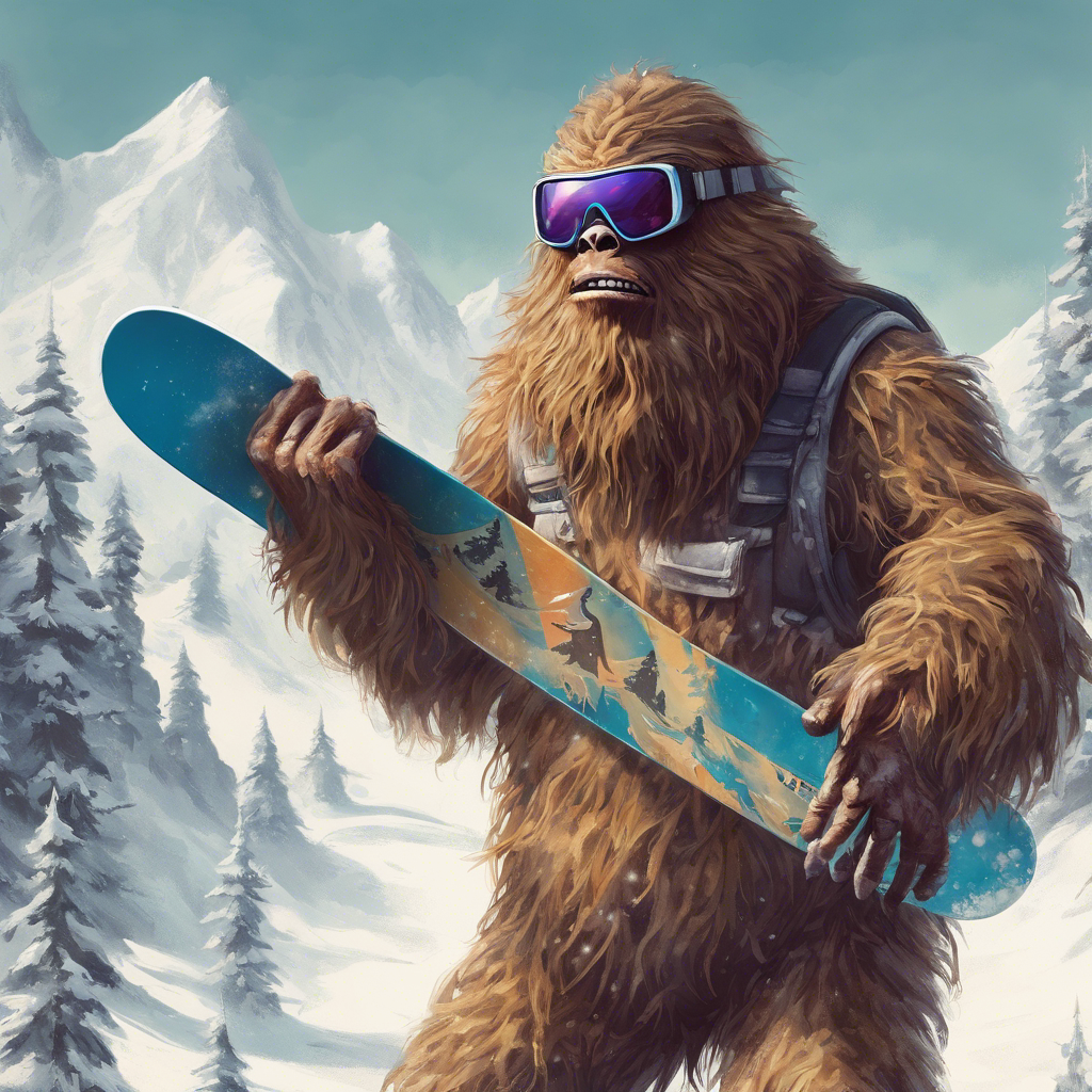 Winter Shred: Winter Activity Themed Sasquatch Stickers (40 Randomly Selected Stickers)