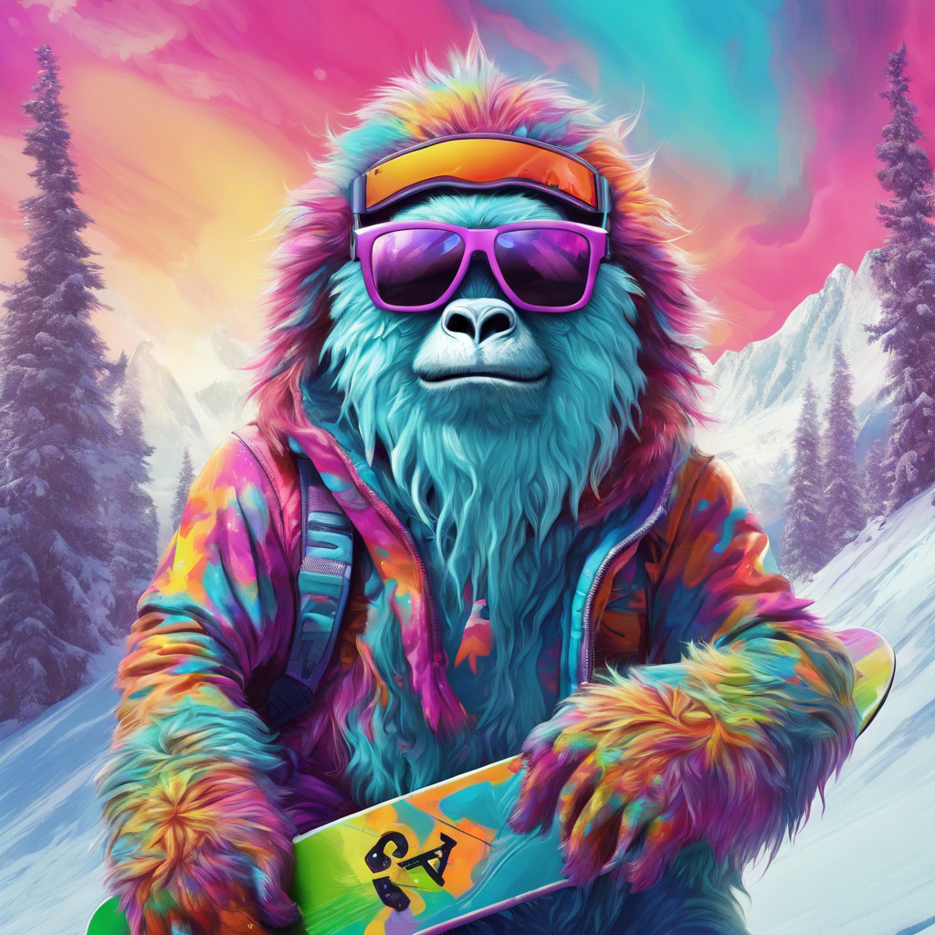 Winter Shred: Winter Activity Themed Sasquatch Stickers (40 Randomly Selected Stickers)